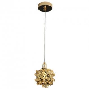 PENDENTE PARA 1 LAMPADA G9 10CM METAL/CRISTAL GOLD - DINAMICA