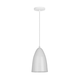 PENDENTE DETROIT BRANCO PARA 1 LAMPADA E27 - KIN LIGHT