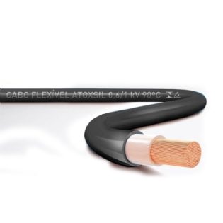 CABO FLEXIVEL ATOXSIL 4MM PRETO 1KV VENDIDO POR METRO - SIL