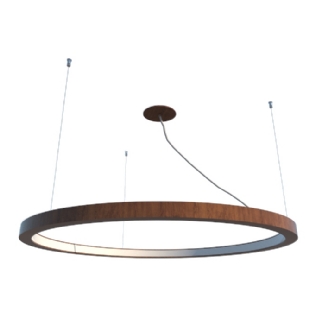 PENDENTE MADEIRA CILINDRICO LED 19,6W 3000K 4X60CM IMBUIA - FOX LUSTRES