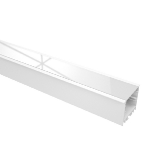 PERFIL EMBUTIR 30MM BRANCO DIFUSOR BRANCO 46,6X26MM 1 METRO - LUMINATTI