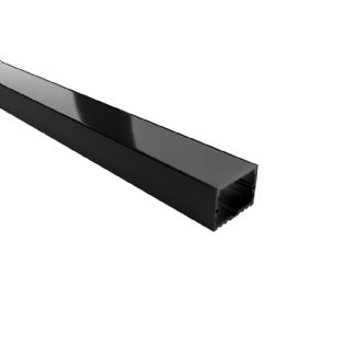 PERFIL LED SOBREPOR 30MM PRETO DIFUSOR PRETO 35X25MM 1 METRO - LUMINATTI