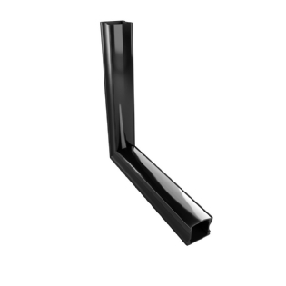 CONECTOR PERFIL SOBREPOR FINO PRETO COM DIFUSOR PARA FITA LED ATE 12MM - LUMINATTI