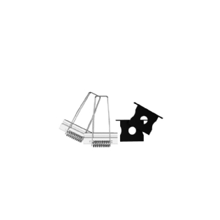 KIT FIXACAO ACABAMENTO PRETO PARA PERFIL EMBUTIR FINO ATE 12MM - LUMINATTI