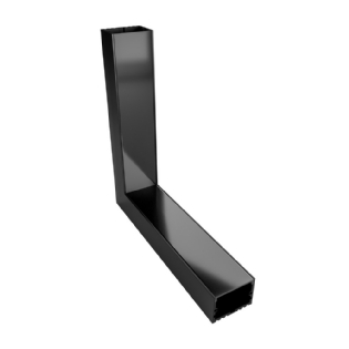 CONECTO PERFIL SOBREPOR LARG PRETO COM DIFUSOR PRETO PARA FITAS LAR ATE30MM - LUMINATTI
