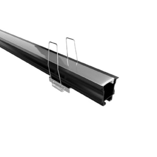 PERFIL LED EMBUTIR 12MM PRETO DIFUSOR BRANCO 18X17MM 2 METROS - LUMINATTI