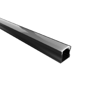 PERFIL LED SOBREPOR 12MM PRETO DIFUSOR BRANCO 12X15MM 2 METROS - LUMINATTI