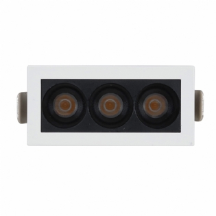 SPOT MINI FOCCO 6W BIVOLT 2700K 480LM 24G BRANCO/PRETO 88X35 - GAYA