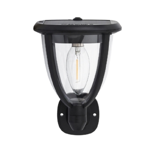 LUMINARIA LED SOLAR CLASSIC 5W 3000K PRETO 3X1 KIT 2 PECAS - GAYA