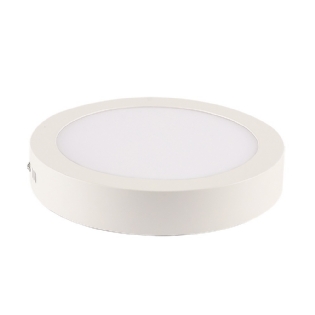 PAINEL LED REDONDO SOBREPOR 18W BIVOLT 3000K 20,9CM BRANCO - BLUMENAU