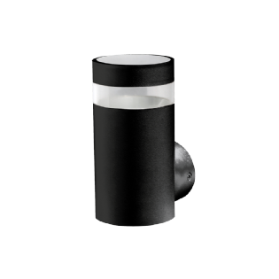 ARANDELA LED VITRO TUBE 9W BIVOLT 2700K IP65 800LM PRETO - LUMINATTI