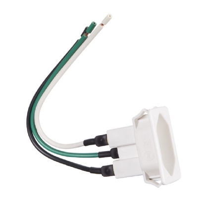 TOMADA PAINEL 2 POLOS + TERRA 10A BRANCO INTERRUPTOR COM RABICHO COM 50 PECAS - MARGIRIUS