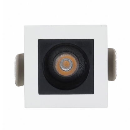 SPOT MINI FOCCO 3W BIVOLT 4000K 240LM 24G BRANCO E PRETO 35X35MM - GAYA