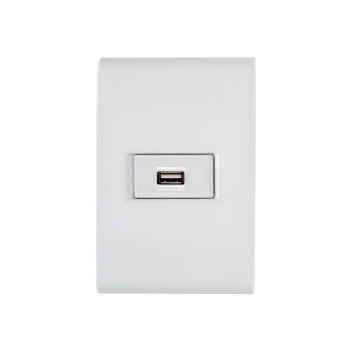 KIT CONJUNTO 4X2 COM 1 TOMADA USB 1,5A BIVOLT LIZ - TRAMONTINA