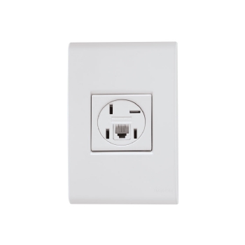 KIT CONJUNTO 4X2 COM 1 TOMADA TELEFONE 4 POLOS E RJ11 LIZ - TRAMONTINA