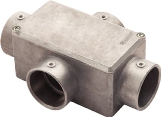 CONDULETE X ALUMINIO 1.1/2 POLEGADA SEM ROSCA COM TAMPA CEGA - TRAMONTINA