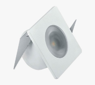 SPOT LED PARA MOVEIS EMBUTIDO 1W BIVOLT 2700K QUADRADO 50 LUMENS BRANCO - LUMINATTI