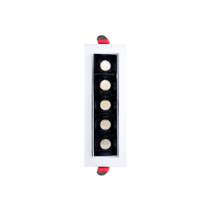 SPOT FOCO EMBUTIR 10W BIVOLT LUZ AMARELA 2700K 800LM 24G BRANCO E PRETO DIRECIONAVEL - GAYA