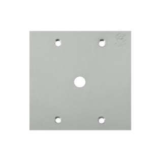PLACA PARA PISO 4X4 COM FURO CENTRAL INOX - OLIVO