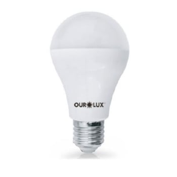 100x Lâmpadas LED Bulbo 6W Bivolt E27 6500K Luz Branca - Ourolux