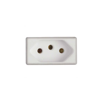 10x MODULO TOMADA 2 POLOS + TERRA 10A 250V BRANCO LIZ - TRAMONTINA
