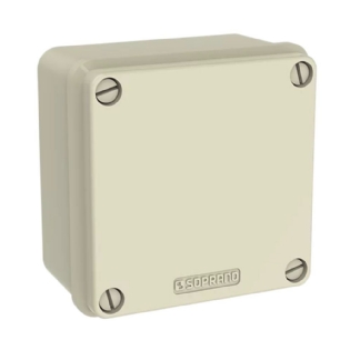 CAIXA PASSAGEM 104X104X54MM ABS TAMPA OPACA - SOPRANO
