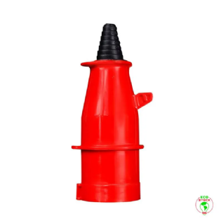 PLUGUE INDUSTRIAL 3 POLOS + NEUTRO + TERRA  32A 380/440V VERMELHO 6H IP44 - STECK