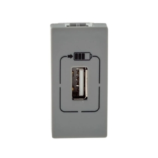 MODULO TOMADA COM 1 USB 1100MA CINZA - PIAL PLUS+
