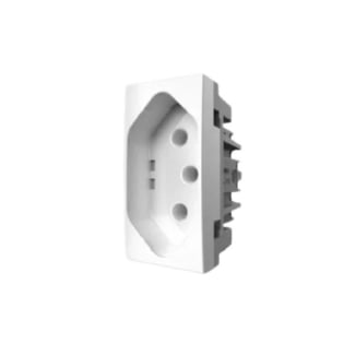 MODULO TOMADA 2 POLOS + TERRA 20A BRANCO INOVA PRO - ALUMBRA