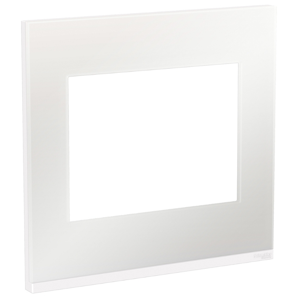 PLACA 4X4 PARA 6 POSTOS BRANCO WHITE GLASS COM SUPORTE CLASS ORION - SCHNEIDER