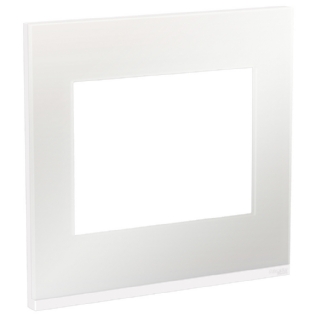 PLACA 4X4 PARA 6 POSTOS BRANCO WHITE GLASS COM SUPORTE CLASS ORION - SCHNEIDER