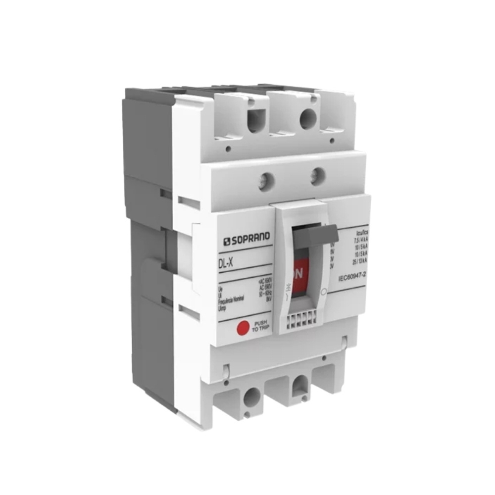 DISJUNTOR CAIXA MOLDADA TRIPOLAR FIXO 350A DL400-X - SOPRANO