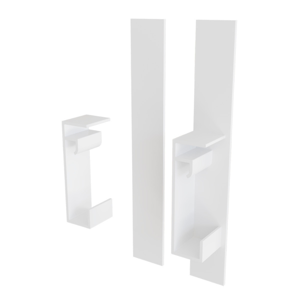 CONECTOR PERFIL SOBREPOR 30MM NANO PRETO DIFUSOR BRANCO POSITIVO - LUMINATTI