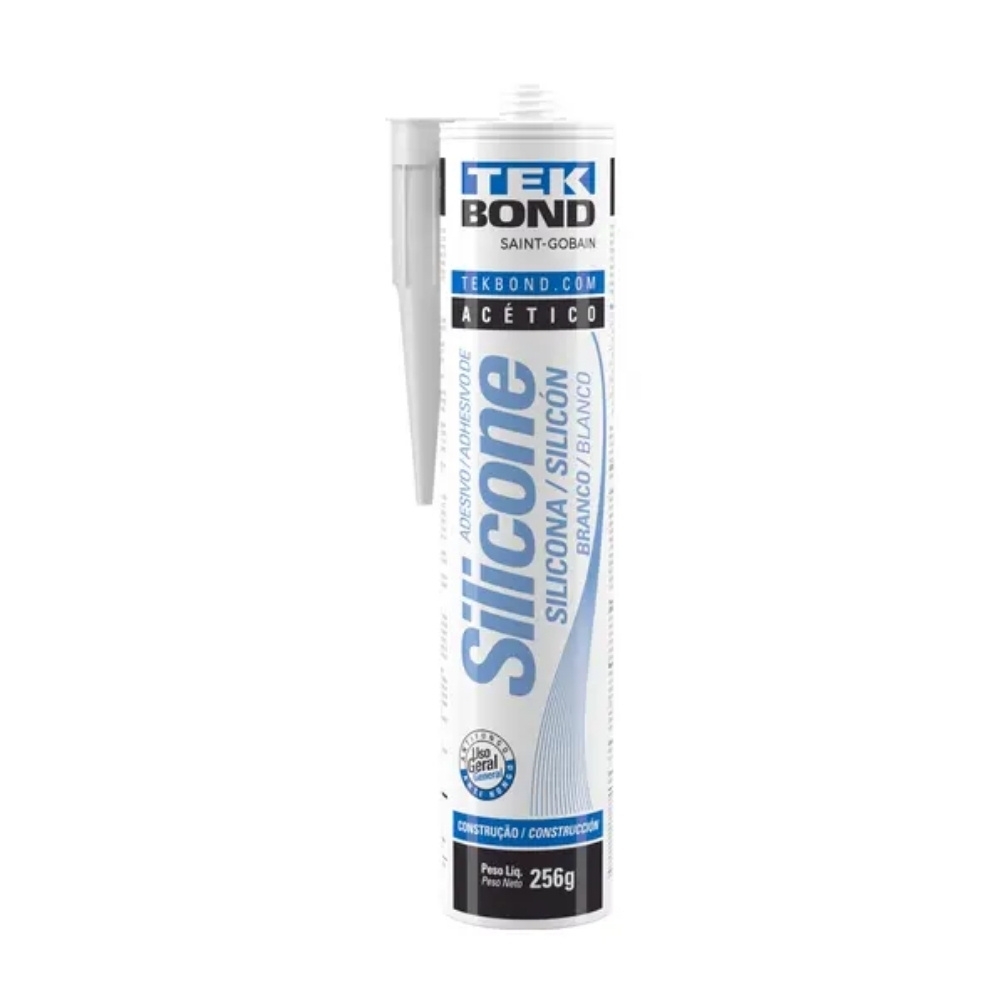 SILICONE ACETICO 256G BRANCO - TEKBOND