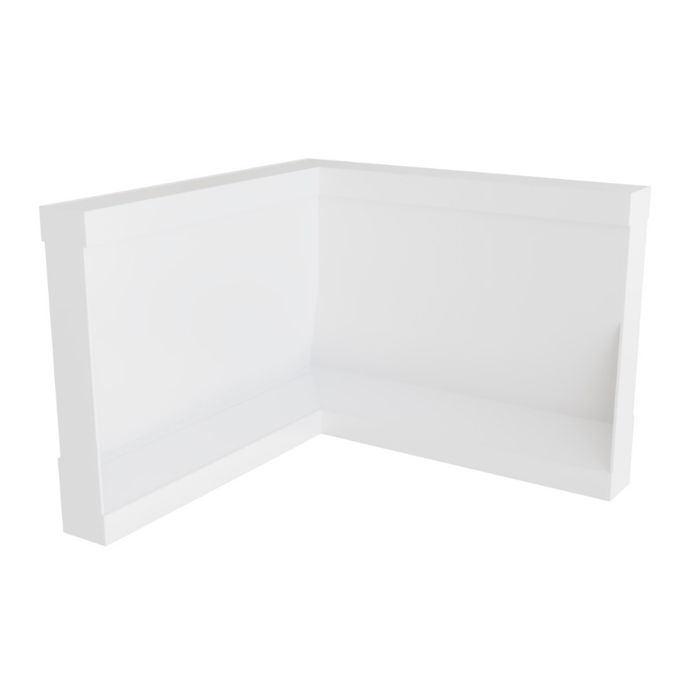 CONECTOR PERFIL SOBREPOR 17,7MM RODAPE BRANCO PAREDE/PAREDE - LUMINATTI