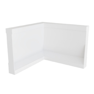 CONECTOR PERFIL SOBREPOR 17,7MM RODAPE BRANCO PAREDE/PAREDE - LUMINATTI