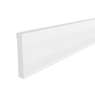 PERFIL SOBREPOR RODAPE 17,7MM BRANCO 1 METRO - LUMINATTI