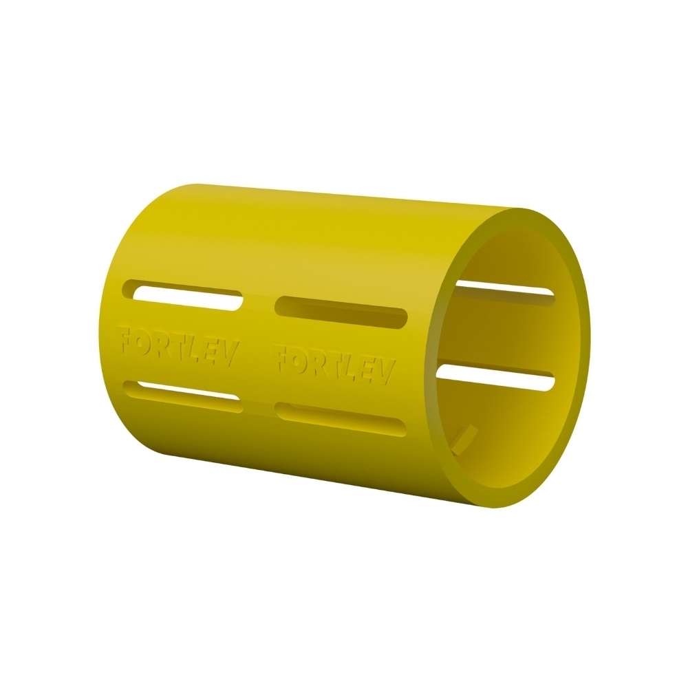 LUVA PVC 3/4 POLEGADA AMARELO PRESSAO PARA CORRUGADO - FORTLEV