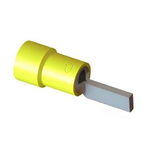 TERMINAL PRE-ISOL PINO 25MM AMARELO COM 20 PECAS - INTELLI