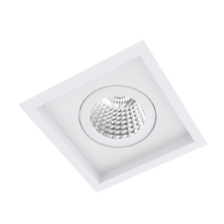 SPOT EMBUTIR PARA 1 LAMPADA PAR20 BRANCO QUADRO MICRO BORDA - BELLA LUCE