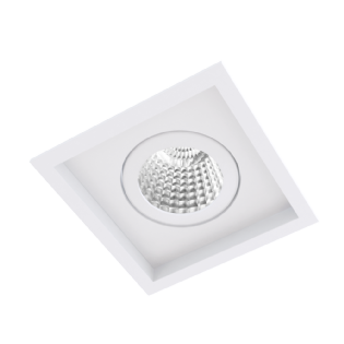 SPOT EMBUTIR PARA 1 LAMPADA PAR20 PRETO QUADRADO MICRO BORDA - BELLA LUCE