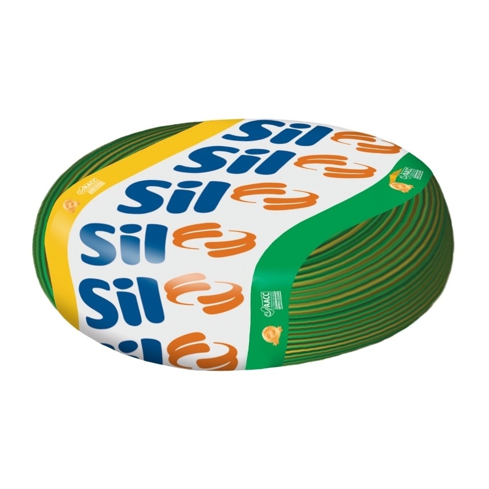 Cabo Flexivel 1,5mm Verde e Amarelo 750v Rolo Com 100 - Sil