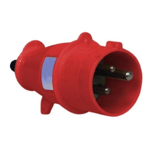 PLUG INDUSTRIAL 2P+T 16A 380/440V VERMELHO 9H - STECK
