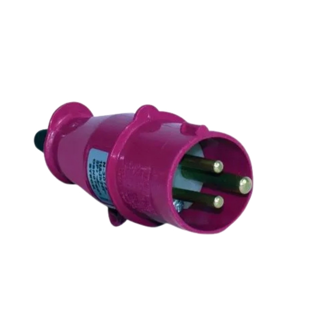 PLUGUE INDUSTRIAL 2P+T 16A 24V LILAS 2H IP44 - STECK