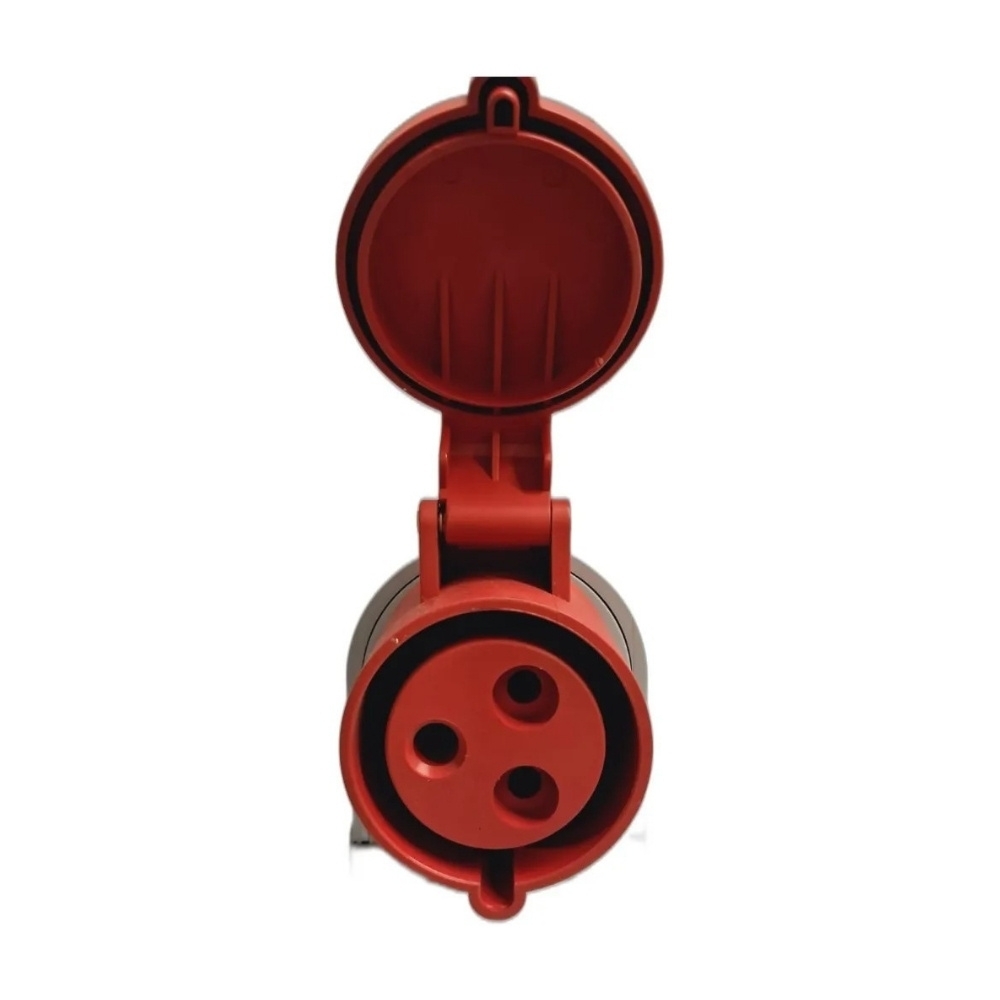 TOMADA INDUSTRIAL 2P+T EXTERNO 32A 380/440V VERMELHO 9H IP44 - STECK