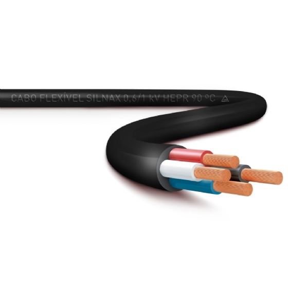 Cabo Flexivel HEPR 4x25mm Preto 1KV 6 Metros Metragem Unica - Sil