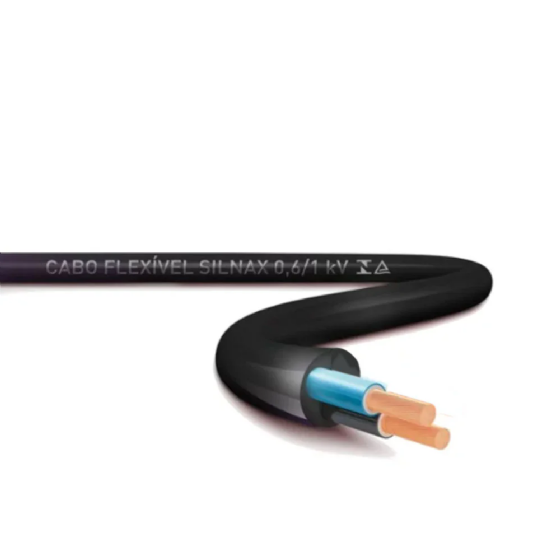 Cabo Flexivel HEPR 2x6mm Preto 1KV 6 Metros Metragem Unica - Sil