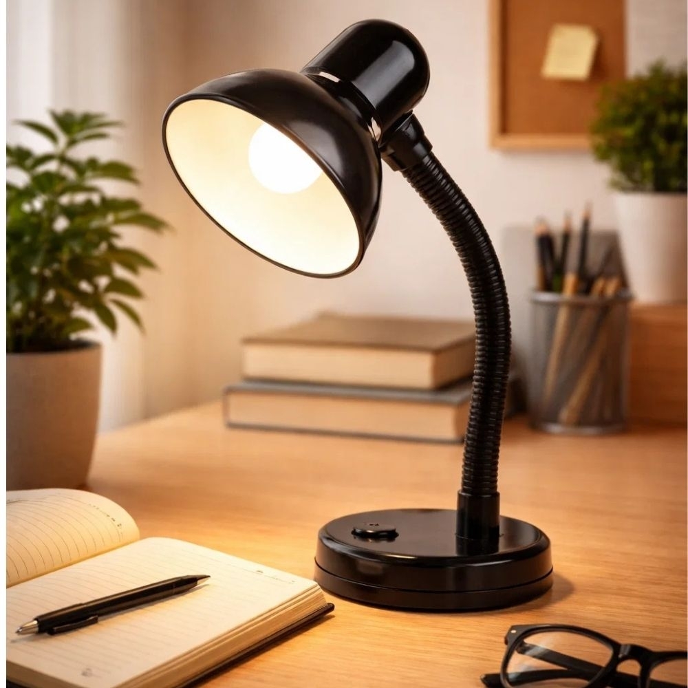 LUMINARIA DE MESA VIKING PARA 1 LAMPADA E27 PRETO BIVOLT - LUMINATTI