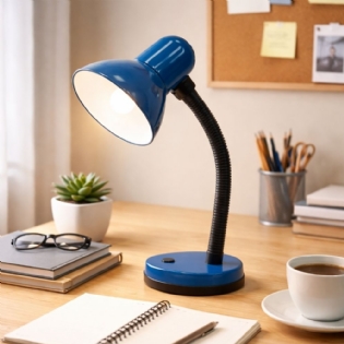 LUMINARIA DE MESA VIKING PARA 1 LAMPADA E27 BIVOLT AZUL - LUMINATTI