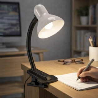 LUMINARIA DE MESA VIKING PARA 1 LAMPADA E27 CLIP BRANCO BIVOLT - LUMINATTI